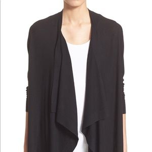 Vince Drape Front Lightweight Wool Cardigan